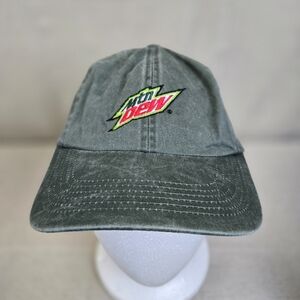 Mountain Dew Hat Logo Cap Green Strapback Adjustable Port Authority